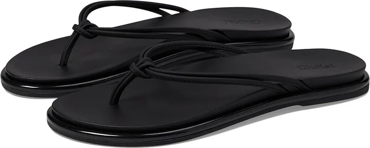 OluKai 'Aka Women's Shoes Black/Black : 7 B - Medium, Synthetic