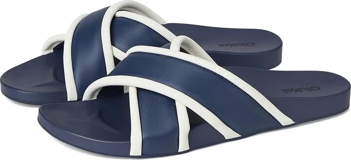 OluKai Ani Women's Sandals Mood Indigo/White Sand : 11 B - Medium, Rubber