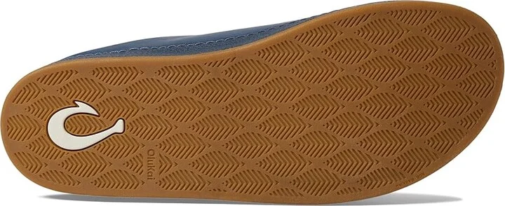 OluKai Hamani Men's Shoes Smoke/Storm Grey : 10 D - Medium, Leather/Rubber/Sheepskin - Image 7