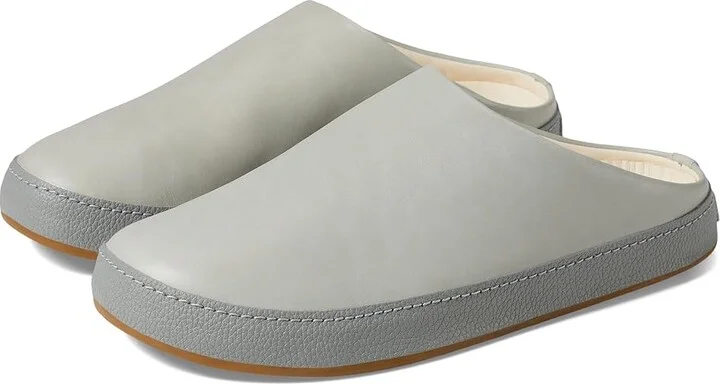 OluKai Hamani Men's Shoes Smoke/Storm Grey : 10 D - Medium, Leather/Rubber/Sheepskin