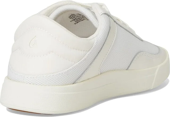 OluKai Ha'upu Hulu Women's Shoes Bright White/Bright White : 11 B - Medium, Suede - Image 4