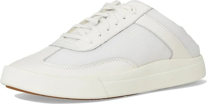 OluKai Ha'upu Hulu Women's Shoes Bright White/Bright White : 11 B - Medium, Suede - Image 5