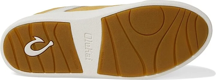 OluKai Ha'Upu Women's Shoes Mustard/Off-White : 7.5 B - Medium, Leather/Suede - Image 3