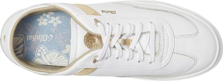 OluKai Ha'Upu Women's Shoes White/White : 10 B - Medium, Leather - Image 2