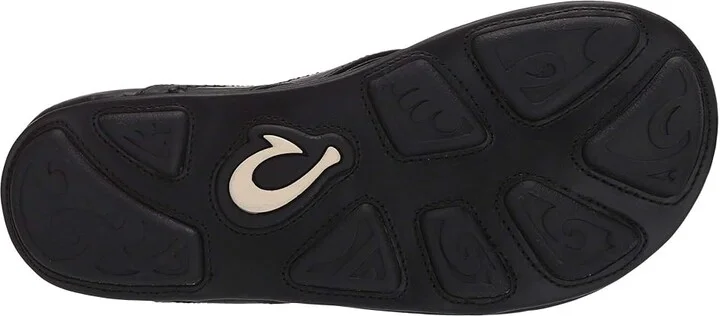 OluKai Hiapo Men's Sandals Lava Rock/Lava Rock : 7 D - Medium, Leather - Image 4