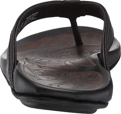 OluKai Hiapo Men's Sandals Lava Rock/Lava Rock : 7 D - Medium, Leather - Image 5