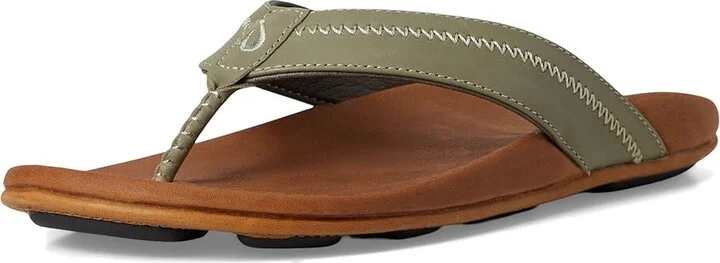 OluKai Hiapo Men's Sandals Odyssey Grey/Sahara : 15 D - Medium, Leather - Image 5