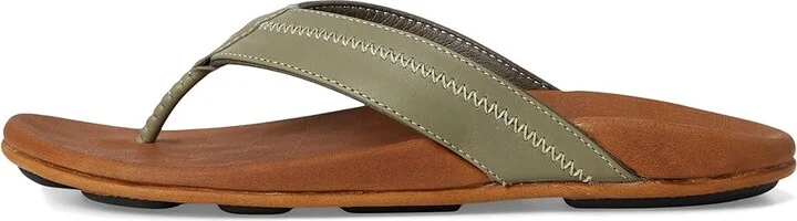 OluKai Hiapo Men's Sandals Odyssey Grey/Sahara : 15 D - Medium, Leather - Image 6