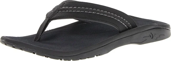 OluKai Hokua Men's Sandals Black/Dark Shadow : 7 D - Medium, Synthetic - Image 2