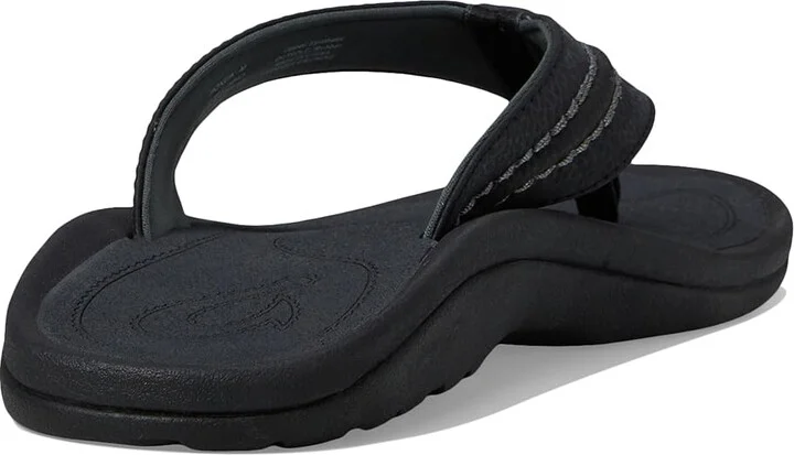OluKai Hokua Men's Sandals Black/Dark Shadow : 7 D - Medium, Synthetic - Image 5
