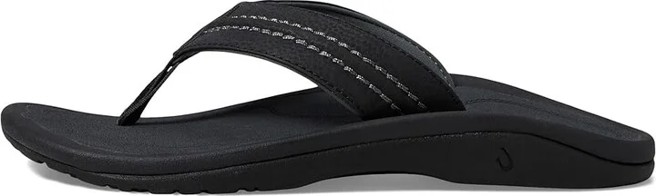OluKai Hokua Men's Sandals Black/Dark Shadow : 7 D - Medium, Synthetic - Image 7