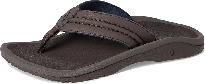 OluKai Hokua Men's Sandals Dark Wood/Dark Wood : 7 D - Medium, Synthetic - Image 5