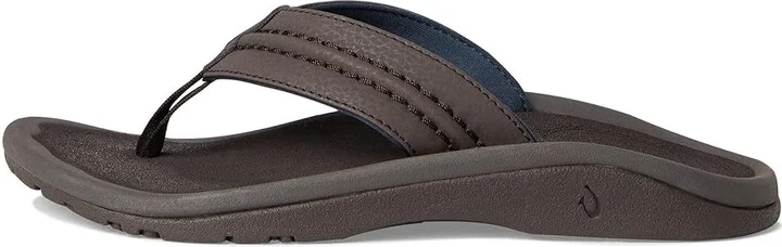 OluKai Hokua Men's Sandals Dark Wood/Dark Wood : 7 D - Medium, Synthetic - Image 6