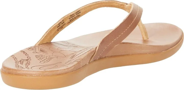 OluKai Honu Women's Shoes Tan/Tan : 5 B - Medium, Leather - Image 4