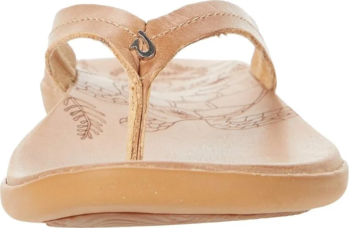 OluKai Honu Women's Shoes Tan/Tan : 5 B - Medium, Leather - Image 5