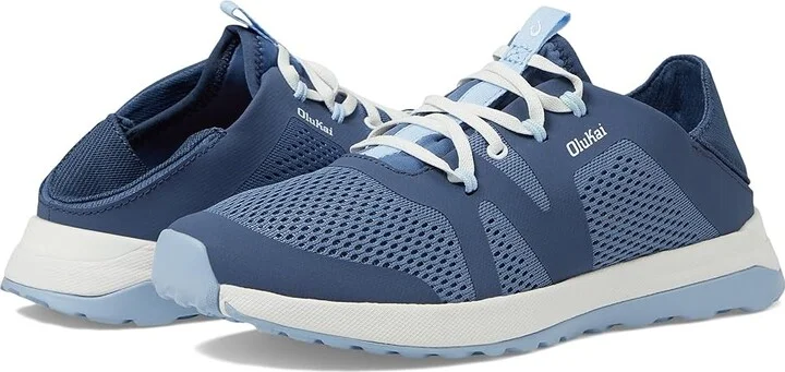 OluKai Huia Women's Shoes Vintage Blue/Sea Ice : 5 B - Medium, Textile