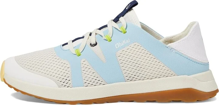 OluKai Huia Women's Shoes White Sand/Misty Blue : 5 B - Medium, Textile - Image 6