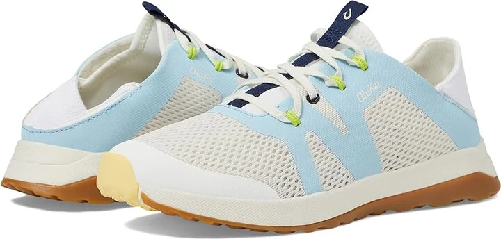 OluKai Huia Women's Shoes White Sand/Misty Blue : 5 B - Medium, Textile
