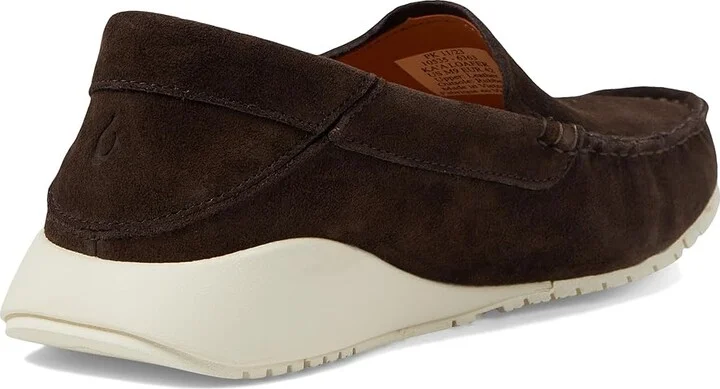 OluKai Ka'a Loafer Men's Shoes Dark Wood/Dark Wood : 9.5 D - Medium, Leather - Image 4