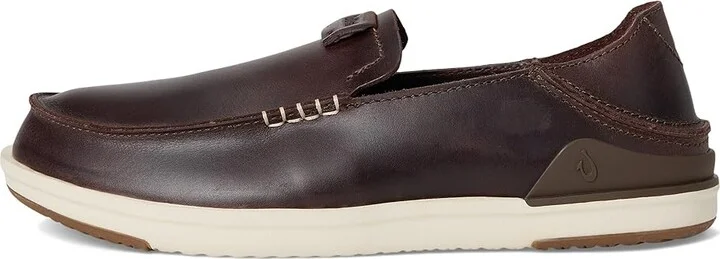 OluKai Kakaha Men's Shoes Dark Java/Dark Java : 7 D - Medium, Full Grain leather - Image 6