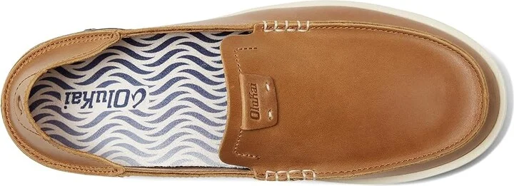OluKai Kakaha Men's Shoes Fox/Fox : 8 D - Medium, Full Grain leather - Image 2