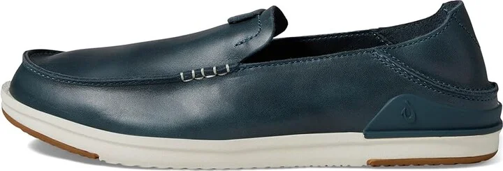 OluKai Kakaha Men's Shoes Lagoon/Lagoon : 10.5 D - Medium, Full Grain leather - Image 6