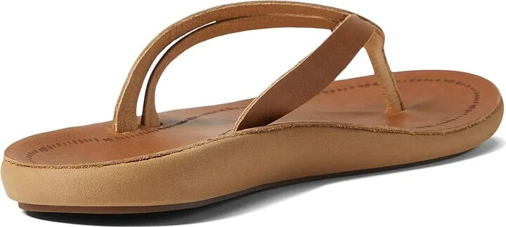 OluKai Kapehe Luana Women's Sandals Sahara/Sahara : 10 B - Medium, Leather - Image 4