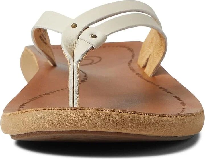 OluKai Kapehe Luana Women's Sandals Tapa/Sahara : 5 B - Medium, Leather - Image 5