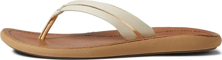 OluKai Kapehe Luana Women's Sandals Tapa/Sahara : 5 B - Medium, Leather - Image 6