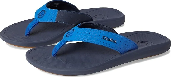 OluKai Ki'I Men's Sandals Blossom/Mood Indigo : 12 D - Medium, Rubber