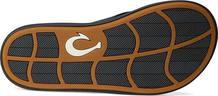 OluKai Ki'I Men's Sandals Lava Rock/Bold Blue : 9 D - Medium, Rubber - Image 3