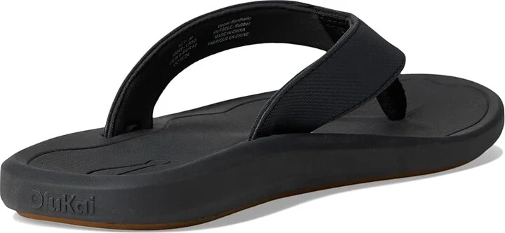 OluKai Ki'I Men's Sandals Lava Rock/Bold Blue : 9 D - Medium, Rubber - Image 4