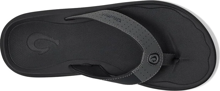 OluKai Ki'I Men's Sandals Rock/Lava Rock : 14 D - Medium, Rubber - Image 2