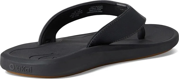 OluKai Ki'I Men's Sandals Rock/Lava Rock : 14 D - Medium, Rubber - Image 4
