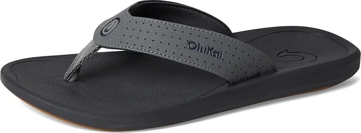 OluKai Ki'I Men's Sandals Rock/Lava Rock : 14 D - Medium, Rubber - Image 5
