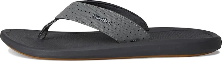 OluKai Ki'I Men's Sandals Rock/Lava Rock : 14 D - Medium, Rubber - Image 6
