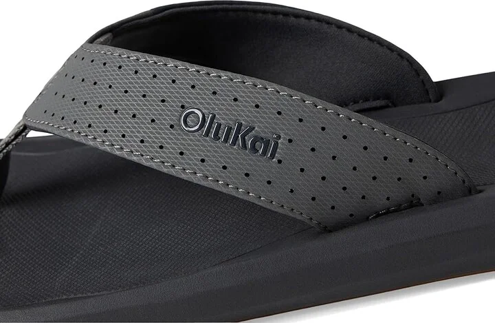 OluKai Ki'I Men's Sandals Rock/Lava Rock : 14 D - Medium, Rubber - Image 7
