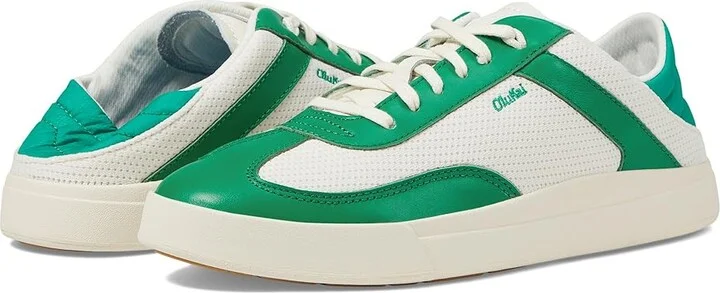 OluKai Kilea Women's Shoes Off-White/Bamboo : 5 B - Medium, Leather/Textile