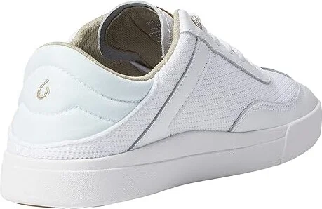 OluKai Kilea Women's Shoes White/White : 5 B - Medium, Leather/Textile - Image 4