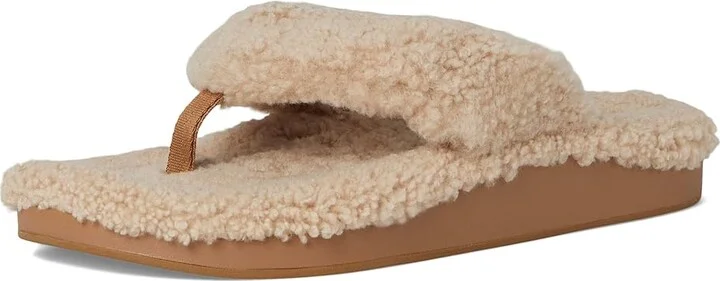 OluKai Kipe'A Heu Women's Sandals Tan/Tan : 8 B - Medium, Leather/Rubber - Image 5