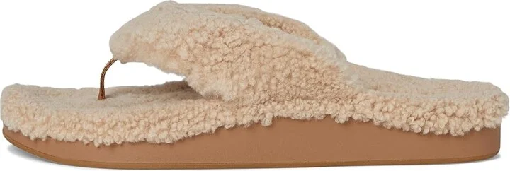 OluKai Kipe'A Heu Women's Sandals Tan/Tan : 8 B - Medium, Leather/Rubber - Image 6