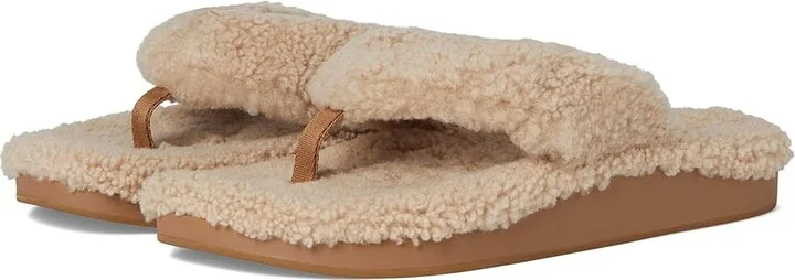 OluKai Kipe'A Heu Women's Sandals Tan/Tan : 8 B - Medium, Leather/Rubber