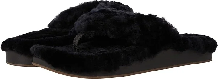 OluKai Kipe'a Heu Women's Shoes Black/Black : 10 B - Medium, Leather