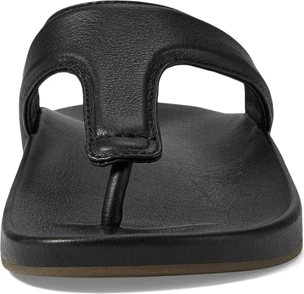 OluKai Kipe'A Lipi Sandal Women's Sandals Black/Black : 11 B - Medium, Leather/Rubber - Image 2