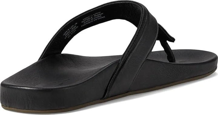 OluKai Kipe'A Lipi Sandal Women's Sandals Black/Black : 11 B - Medium, Leather/Rubber - Image 4