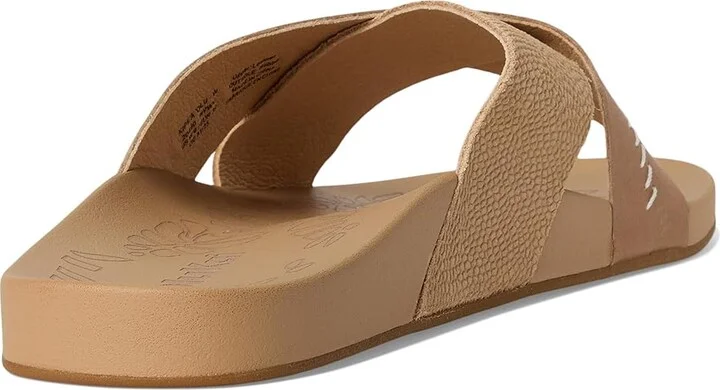 OluKai Kipe'A 'Olu Women's Sandals Warm Sand/Warm Sand : 8 B - Medium, Leather - Image 4