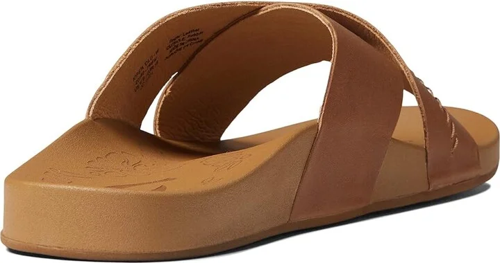 OluKai Kipea'a 'Olu Women's Sandals Sahara/Sahara : 6 B - Medium, Leather - Image 4
