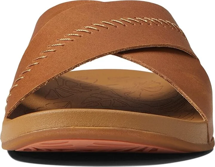 OluKai Kipea'a 'Olu Women's Sandals Sahara/Sahara : 6 B - Medium, Leather - Image 5