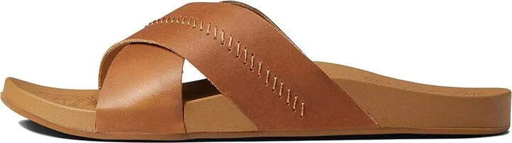 OluKai Kipea'a 'Olu Women's Sandals Sahara/Sahara : 6 B - Medium, Leather - Image 6