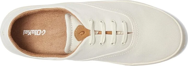 OluKai Kohu Women's Shoes Off-White/Off-White : 5 B - Medium, Canvas - Image 2